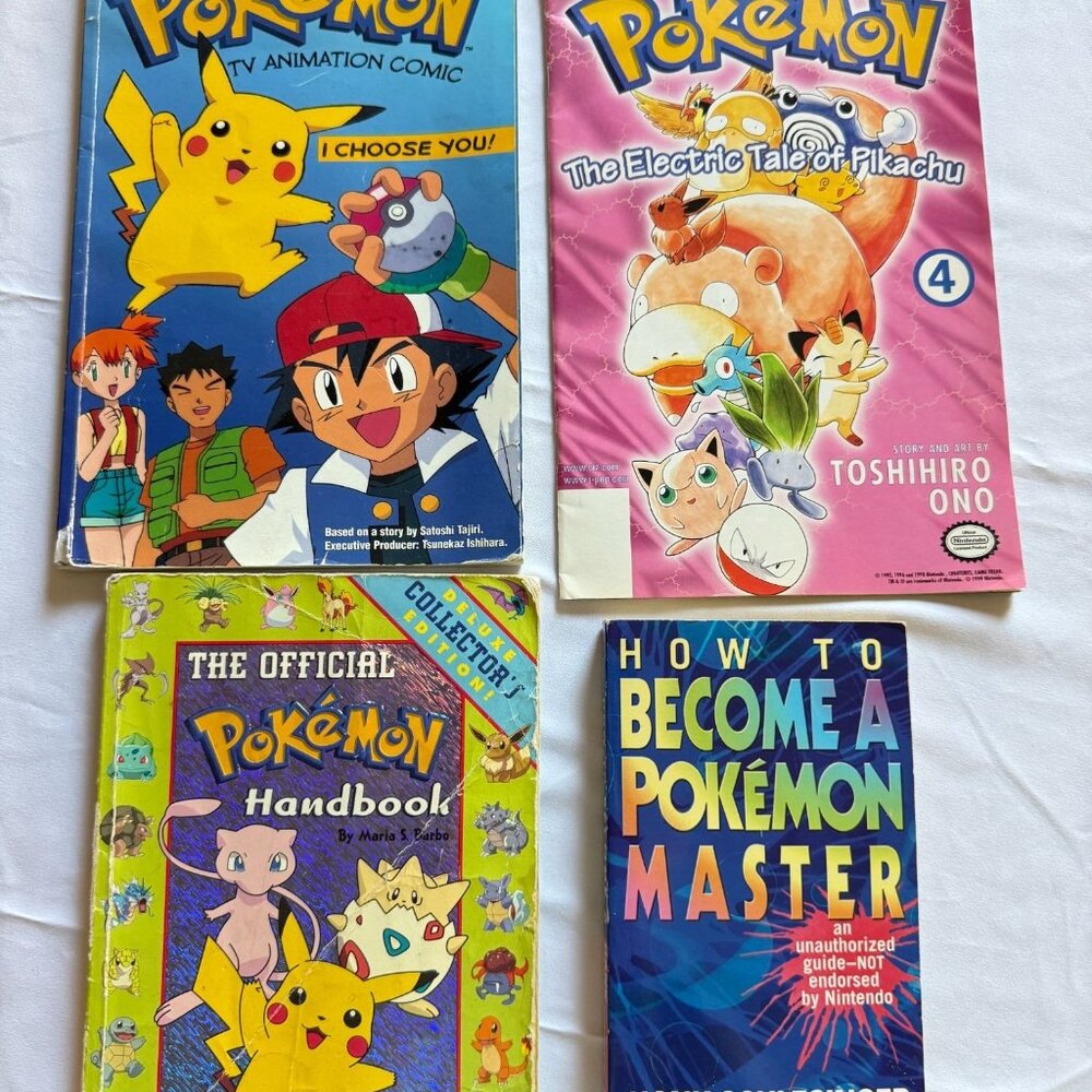 Vintage Pokemon Comics Handbook How to Become a Master Paperback Book lot